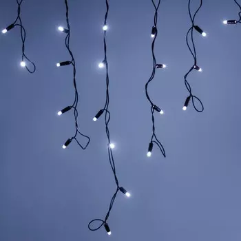 5.6*0.9м. Уличная гирлянда бахрома холодный свет Ardecoled ARD-Edge-PRO-5600x900-Black-240LED-Milk-STD White (34113)