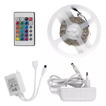 5м. Комплект светодиодной ленты RGB 5050, 7,2W, 12V, 30LED/m, IP20 General GLS-5050-30-7.2-12-IP20-PRO-RGB-5-KIT (503622)