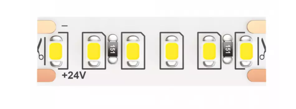 5м. Светодиодная лента белого цвета 4000К, 20W, 24V, 180LED, IP65 Led strip Maytoni 10158