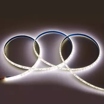 5м. Светодиодная лента белого цвета 4500K 2835, 9,6W, 12V, 120LED/m, IP65 General GLS-2835-120-9,6-12-IP65-4 (501310)