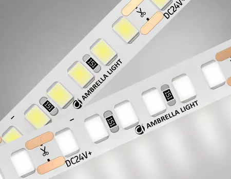 5м. Светодиодная лента белого света 4500К, 2835, 14,4W, 24V, 180LED/m, IP20 Ambrella light ILLUMINATION LED Strip GS3202