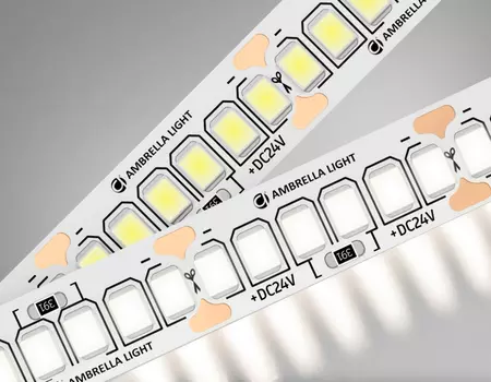 5м. Светодиодная лента белого света 4500К, 2835, 18W, 24V, 240LED/m, IP20 Ambrella light ILLUMINATION LED Strip GS3302