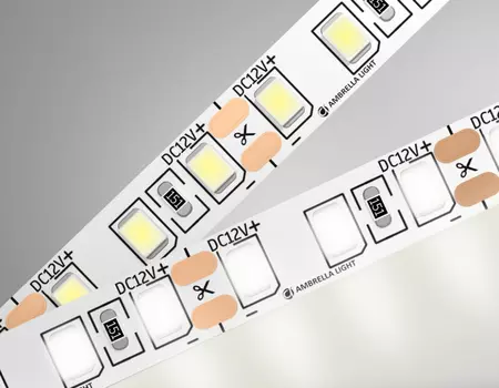 5м. Светодиодная лента белого света 4500K, 2835, 9.6W, 12V, 120LED/m, IP20 Ambrella light ILLUMINATION LED Strip GS1102