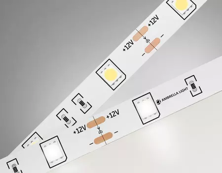 5м. Светодиодная лента белого света 4500K, 5050, 7,2W, 12V, 30LED/m, IP20 Ambrella light ILLUMINATION LED Strip GS1802