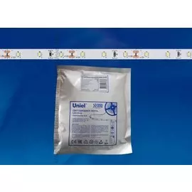 5м. Светодиодная лента дневного цвета 3014, 6500К ,6W, 12V, 60LED/m, IP20 Uniel ULS-3014-60LED-m-6mm-IP20-DC12V-6W-m-5M-DW - (11051)