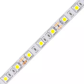 5м. Светодиодная лента дневного цвета 5050, 6500К, 14.4W, 12V, 60LED/m, IP20 Volpe ULS-Q221 5050-60LED-m-10mm-IP20-DC12V-14.4W-m-5M-6500K - (UL-00004352)