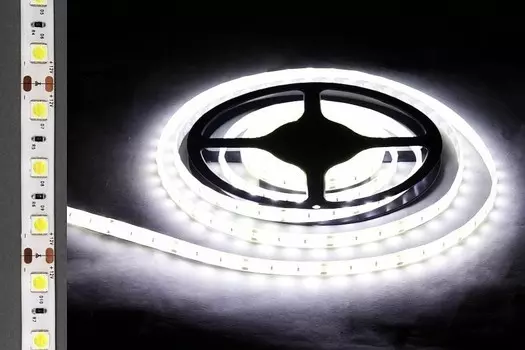 5м. Светодиодная лента холодного цвета, 5050, 14.4W, 12V, 60LED/m, IP65 Sneha 5050-60L-IP65 WT SMD WZQH 1113498
