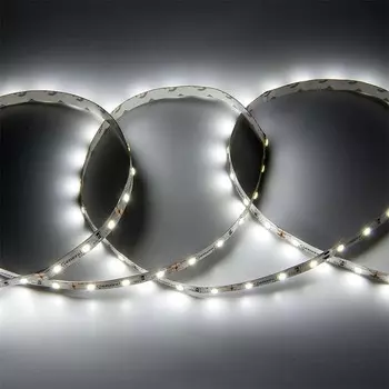 5м. Светодиодная лента холодного цвета 6500K 2835, 4,8W, 12V, 60LED/m, IP20 General GLS-2835-60-4.8-12-IP20-PRO-6 (500420)