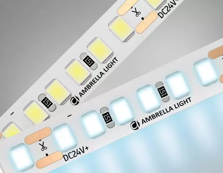 5м. Светодиодная лента холодного света 6500К, 2835, 14,4W, 24V, 180LED/m, IP20 Ambrella light ILLUMINATION LED Strip GS3203