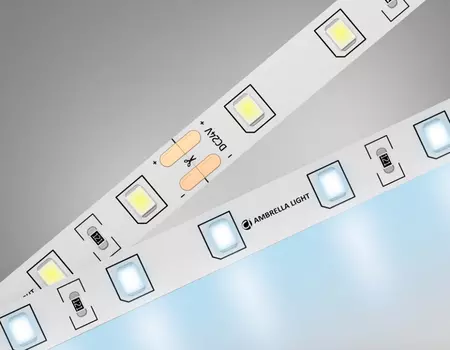 5м. Светодиодная лента холодного света 6500К, 2835, 6W, 24V, 60LED/m, IP20 Ambrella light ILLUMINATION LED Strip GS3003