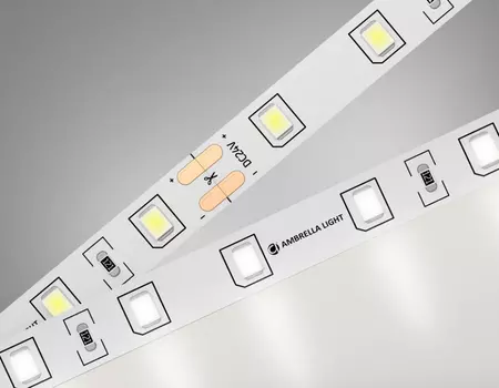 5м. Светодиодная лента холодного света 6500К, 2835, 6W, 24V, 60LED/m, IP20 Ambrella light ILLUMINATION LED Strip GS3002