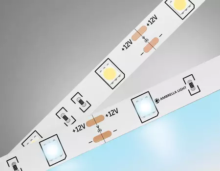 5м. Светодиодная лента холодного света 6500K, 5050, 7,2W, 12V, 30LED/m, IP20 Ambrella light ILLUMINATION LED Strip GS1803