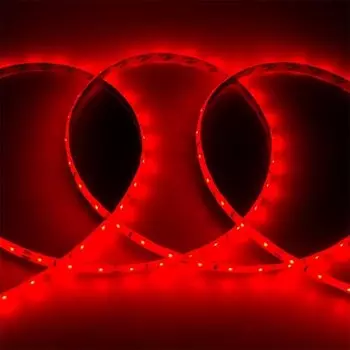 5м. Светодиодная лента красного цвета 2835, 4,8W, 12V, 60LED/m, IP65 General GLS-2835-60-4.8-12-IP65-R (500610)