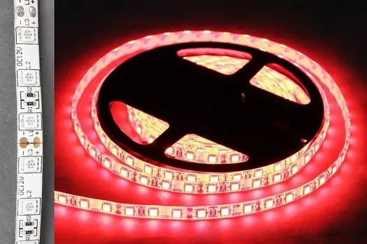 5м. Светодиодная лента красного цвета, 5050, 14,4W, 12V, 60LED/m, IP65 Sneha 5050-60L-IP65 RED SMD WZQH 1123059