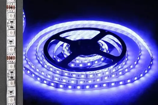 5м. Светодиодная лента RGB, 5050, 14.4W, 12V, 60LED/m, IP33 Sneha 5050-60L-IP33 RGB SMD WZQH 1123058