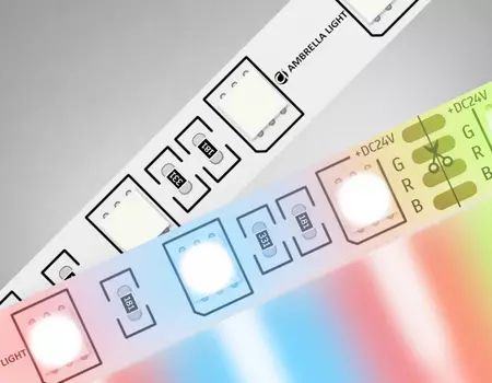 5м. Светодиодная лента RGB, 5050, 14.4W, 24V, 60LED/m, IP20 Ambrella light ILLUMINATION LED Strip GS4302