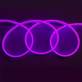 5м. Неоновая лента розового цвета 2835, 9,6W, 12V, 120LED/m, IP67 General GLS-2835-120-9.6-12-NL-IP67-P (512911)