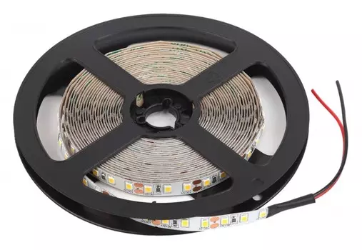 5м. Светодиодная лента теплого цвета 2700К 2835, 12V, 9,6W, 120LED/m, IP20 Эра KU-2835AD-120D-WW - (Б0044112)