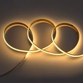 5м. Светодиодная лента теплого цвета 3000К, 10W, 24V, 384LED/m, IP20 General GLS-COB-384-10-24-IP20-3 (502902)