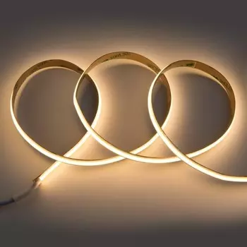 5м. Светодиодная лента теплого цвета 3000К, 14W, 24V, 528LED/m, IP20 General GLS-COB-528-14-24-IP20-3 (502904)