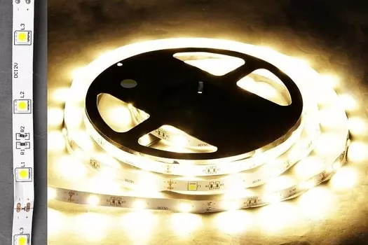 5м. Светодиодная лента теплого цвета, 5050, 7,2W, 12V, 30LED/m, IP33 Sneha 5050-30L-IP33 WW SMD WZQH 1123043