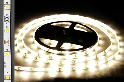 5м. Светодиодная лента теплого цвета, 5050, 7,2W, 12V, 30LED/m, IP65 Sneha 5050-30L-IP65 WW SMD WZQH 1123049