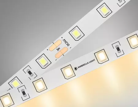 5м. Светодиодная лента теплого света 3000К, 2835, 6W, 24V, 60LED/m, IP20 Ambrella light ILLUMINATION LED Strip GS3001