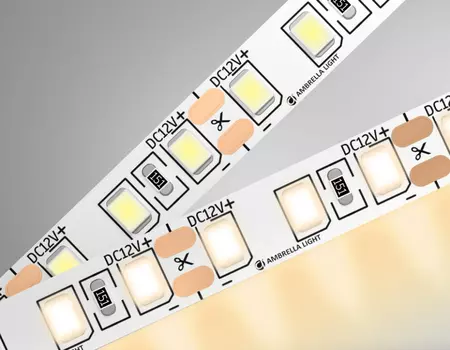 5м. Светодиодная лента теплого света 3000K, 2835, 9.6W, 12V, 120LED/m, IP20 Ambrella light ILLUMINATION LED Strip GS1101