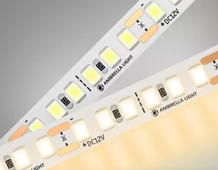 5м. Светодиодная лента теплого света 3000K, 2835, 14.4W, 12V, 180LED/m, IP20 Ambrella light ILLUMINATION LED Strip GS1301