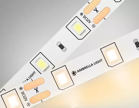 5м. Светодиодная лента теплого света 3000K, 2835, 4.8W, 12V, 60LED/m, IP20 Ambrella light ILLUMINATION LED Strip GS1001