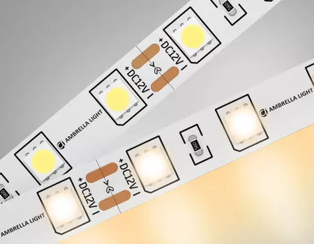 5м. Светодиодная лента теплого света 3000К, 5050, 14,4W, 12V, 60LED/m, IP20 Ambrella light ILLUMINATION LED Strip GS2001