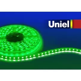 5м. Светодиодная лента зеленого цвета 5050, 14,4W, 24V, 60LED/m, IP20 Uniel ULS-5050-60LED-m-10mm-IP20-DC24V-14.4W-m-5M-GREEN - (4929)