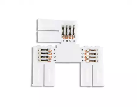 5шт. Соединитель T для светодиодной ленты 5050 12/24V (4 конт.) Ambrella light ILLUMINATION LED GS7001