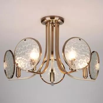 60073/5 античная бронза Потолочная люстра ЕВРОСВЕТ Cyrus