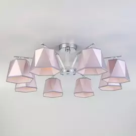60076/8 хром Люстра потолочная с серебряными абажурами Eurosvet Corner