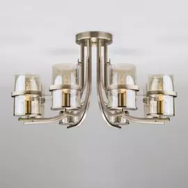 60085/8 античная бронза античная бронза Потолочная люстра со стеклянными плафонами Eurosvet Coppa