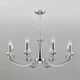 60096/8 хром хром Подвесная люстра Eurosvet Garda a044718