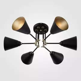 70052/6 черный/золото Потолочная люстра ЕВРОСВЕТ Nigella