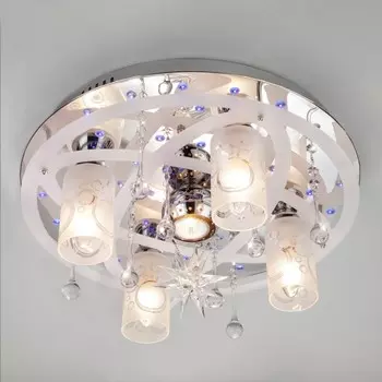 70202/5 Люстра Eurosvet хром/синий+красный+фиолетовый