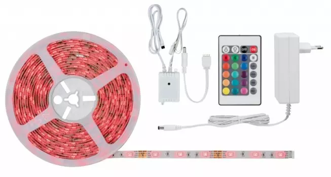 7,5м. Комплект светодиодной ленты RGB 26W, 12V, 30LED/m, IP20 Paulmann SimpLED Stripe Set 78979