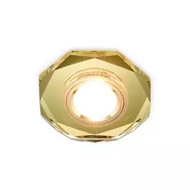 Встраиваемый точечный зеркальный светильник MR16 Ambrella light Crystal spot 8020 GOLD