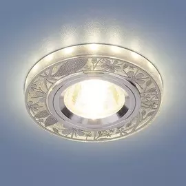 8096 MR16 SL серебро Встраиваемый точечный светильник с LED подсветкой Elektrostandard