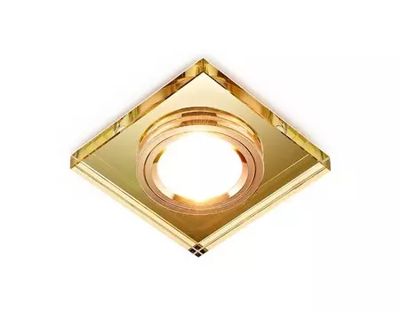 8170 GOLD Встраиваемый точечный зеркальный светильник MR16 Ambrella light Crystal spot