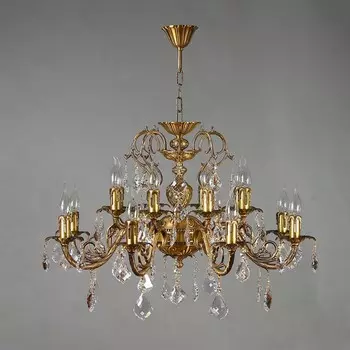 8888/8+8 AB Подвесная люстра Ambiente Alicante Leaf Crystal