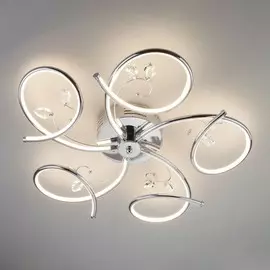 90089/5 хром Светодиодная потолочная люстра ЕВРОСВЕТ Agata