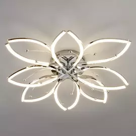 Светодиодная потолочная люстра Eurosvet Fiona 90092/8 хром