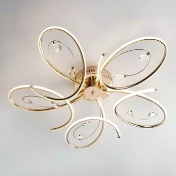 90099/5 золото Светодиодная потолочная люстра ЕВРОСВЕТ Saona