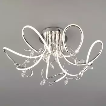 90106/7 хром Светодиодная потолочная люстра ЕВРОСВЕТ Irvine