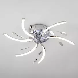 90125/6 хром Светодиодная потолочная люстра с пультом ДУ ЕВРОСВЕТ Windmill