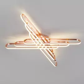 90133/6 розовое золото Люстра потолочная светодиодная с пультом ДУ Eurosvet Staple